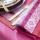 Serviettes de table (4x Set) Mumbai Fuchsia 50x50 cm coton - Le Jacquard Français