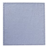 Servilletas (4x Set) de Le Jacquard Français; Modelo Nuances Denim; Color principal azul en mezcla de lino y algodón; Tamaño 45x45 cm cuadrado; Motivo  en tejido jacquard