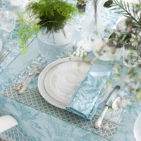 Sets de table (2xSet) Jardin DEden Cascade 36x50 cm coton - Le Jacquard Français