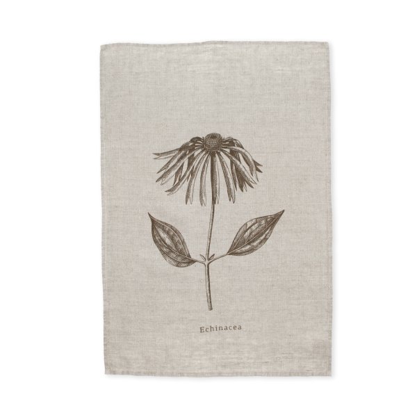 Paño de cocina Sommerflora Echinacea 45x65 cm lino - dorothee lehnen