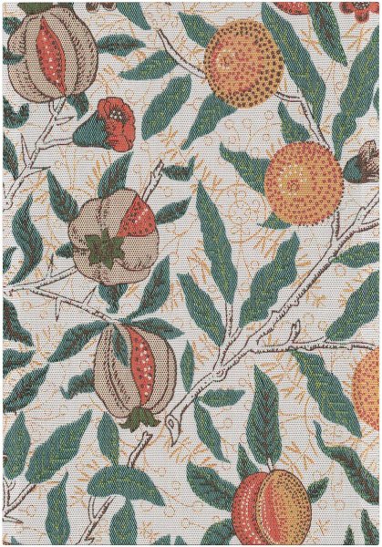 Trapo de cocina de Ekelund; Modelo William Morris Fruit; Color principal multicolor en algodón; Tamaño 35x50 cm rectangular; Motivo Plantas y flores, Frutas y verduras tejido en pixel (6 colores)