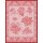 Torchon de Le Jacquard Français; Model Jardins des Roses Baiser; Couleur principale rouge en coton; Taille 60x80 cm rectangulaire; Motif Fleurs et plantes tissé jacquard