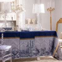 Chemin de table Festin Cristal 38x270 cm coton - Le Jacquard Français