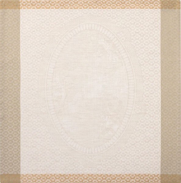 Tovaglioli (4x Set) de Le Jacquard Français; Modelo Évasion Céleste Travertin; Colore principale beige en lino; Taglia 58x58 cm quadrato; Motivo Occasioni festive in tessuto jacquard