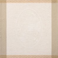 Tovaglioli (4x Set) de Le Jacquard Français; Modelo Évasion Céleste Travertin; Colore principale beige en lino; Taglia 58x58 cm quadrato; Motivo Occasioni festive in tessuto jacquard