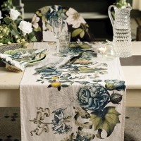 Table runner Giardino Naturel 50x155 cm Cotton-linen mix...