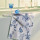 Table runner Voliere Bleu 50x155 cm Cotton-linen mix - Garnier-Thiebaut