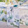 Table runner Jardin de Bretagne Bleu 53x150 cm Cotton-linen mix - Garnier-Thiebaut