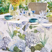 Servietten (4x Set) Jardin de Bretagne Bleu 53x53 cm...