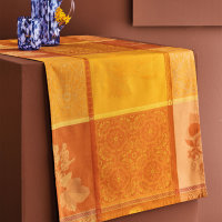 Table runner Mille Tutti Frutti Ocre 55x180 cm cotton - Garnier-Thiebaut