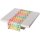 Table runner from Le Jacquard Français; Model Origami Multico; main colour multicolored in cotton; Size 50x150 cm rectangular; Motif graphic patterns, Summer; Pattern jacquard woven