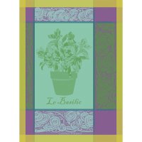 Tea towel from Garnier-Thiebaut; Model Basilic Purple;...