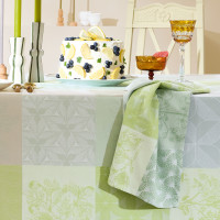 Table runner Mille Parfums Verde 55x180 cm cotton -...