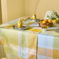 Table runner Mille Lieues Aube 55x180 cm cotton -...