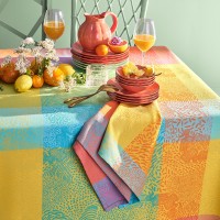 Serviettes de table (4x Set) Mille Vagues Exotique 48x48...