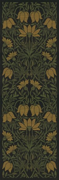 Table runner from Ekelund; Model Höstblomster 599; main colour multicolored in cotton; Size 48x150 cm rectangular; Motif Flowers and plants, Autumn; Pattern woven