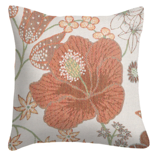 Housse de coussin de Ekelund; Model Kvällsblom 599; Couleur principale multicolore en coton; Taille 40x40 cm carré; Motif Fleurs et plantes, Automne Pixel tissé (6 couleurs)