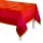 Tablecloth from Le Jacquard Français; Model Parfums De Bagatelle Capucine; main colour orange in cotton; Size 175x250 cm rectangular; Motif Flowers and plants, Summer; Pattern jacquard woven