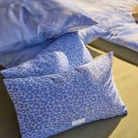 Outdoor cushion cover Sinharâja Océan 30x50 cm cotton - Le Jacquard Français