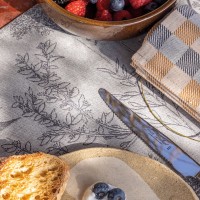 Coated placemats (2x Set) Champêtre Herbiere 36x50 cm cotton - Le Jacquard Français