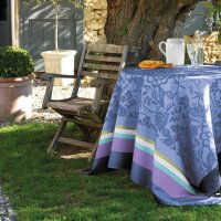 Coated Tablecloth Provence Bleu Lavande 175 x 320 cm - Le Jacquard Français 20746