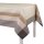 Coated tablecloth from Le Jacquard Français; Model Provence Calisson; main colour beige in cotton; Size 150x220 cm rectangular; Motif Summer; Pattern jacquard woven