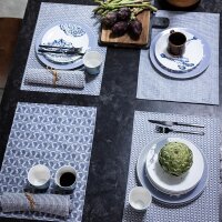Beschichtete Tischsets (2x Set) Empreintes Rayures Cobalt...