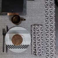 Servietten (4x Set) Empreintes Pois Charbon 50x50 cm...