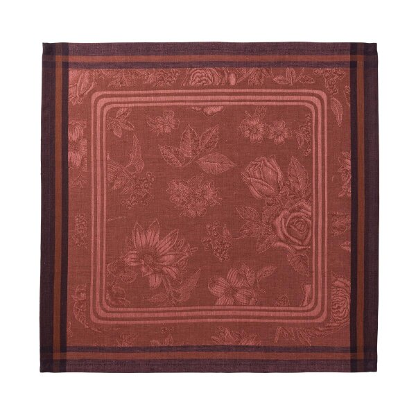 Le Jacquard Français - Servilletas (4x Set) - Romance - Passion hecho de 100% lino en rojo - en tejido jacquard - GTIN: 4262373736573