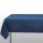 Tischdecke von Le Jacquard Français; Modell Symphonie Baroque Crepuscule in Grundfarbe blau aus Leinen; Größe 175x175 cm quadratisch; Motiv Orte und Städte; Muster jacquard-gewebt