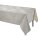 Coated tablecloth from Le Jacquard Français; Model Syracuse Dolce; main colour beige in cotton; Size 150x220 cm rectangular; Motif Spring, Summer; Pattern jacquard woven