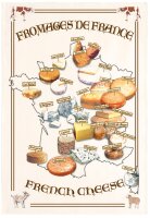 Winkler - Geschirrtuch - Carte Fromages - Ecru aus 100%...