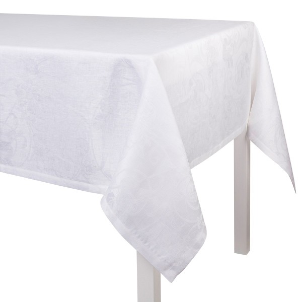 Tablecloth Tivoli Blanc Diam 175 cm - Le Jacquard Français 13156